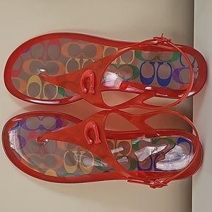 Coach jelly sandals
